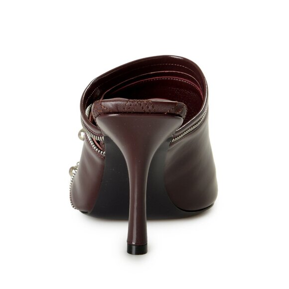 Burberry Women's "Peep Sandal" Leather Heeled Mules Sandals Shoes US 7 EUR 37 - Picture 3 of 8